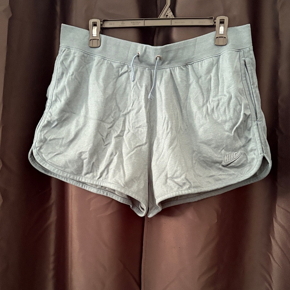 Nike Women's Pale Blue Athletic Drawstring Shorts
